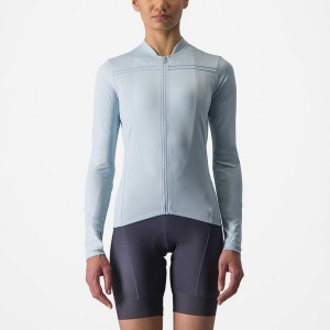 Castelli ANIMA 4 LONG SLEEVE Women Jersey Blue | XKN-259360