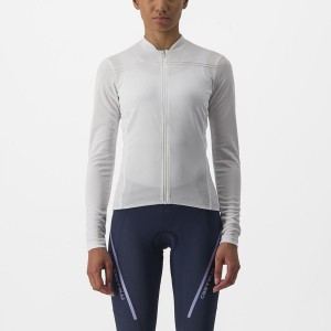 Castelli ANIMA 4 LONG SLEEVE Women Jersey White | RKM-910542