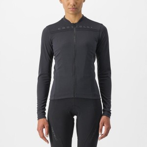 Castelli ANIMA 4 LONG SLEEVE Women Jersey Black | NWM-594702