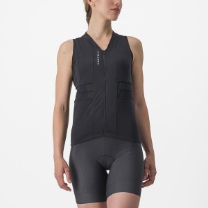 Castelli ANIMA 4 SLEEVELESS Women Jersey Black / White | FXT-042583