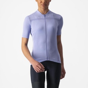 Castelli ANIMA 4 Women Jersey Purple White | GAN-623985