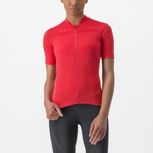 Castelli ANIMA 4 Women Jersey Red | KXB-512093