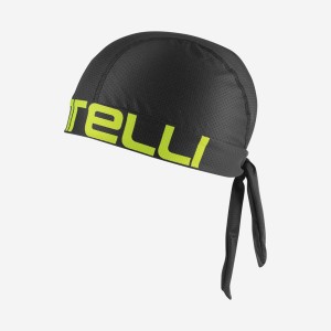 Castelli CASTELLI BANDANA Men Headwear Black / Light Green | IMU-316074