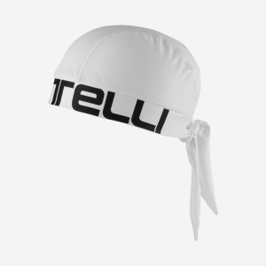 Castelli CASTELLI BANDANA Men Headwear White / Black | DCU-746923