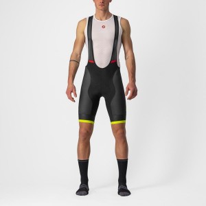 Castelli COMPETIZIONE KIT Men Bib Shorts Black / Light Green | ERY-460239