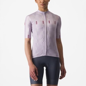 Castelli DIMENSIONE Women Jersey Purple White / Deep Purple | MGK-872519