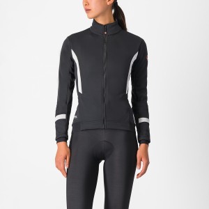 Castelli DINAMICA 2 Women Jackets Black / White | OPA-380426