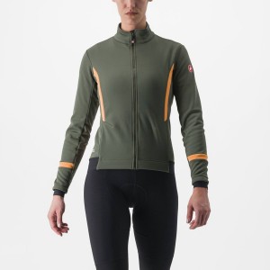 Castelli DINAMICA 2 Women Jackets Green | JZX-692308