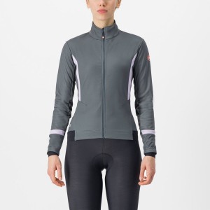 Castelli DINAMICA 2 Women Jackets Grey / Purple | GTE-937520