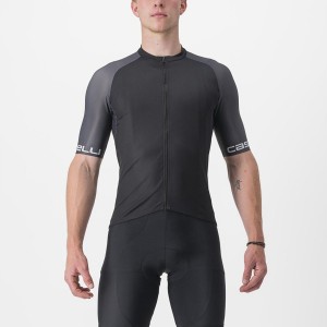 Castelli ENTRATA VI Men Jersey Black / Dark Grey / Silver | ZAN-421350