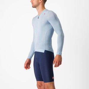 Castelli ESPRESSO LS Men Jersey Blue / Blue | IQH-468521