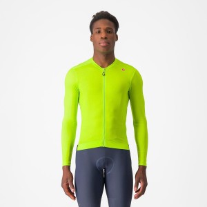 Castelli ESPRESSO LS Men Jersey Light Green / Deep Green | APD-716850