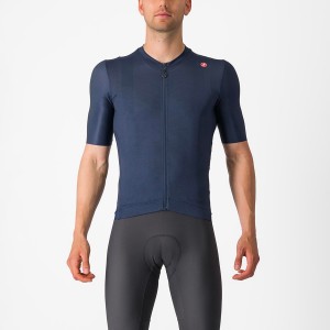 Castelli ESPRESSO Men Jersey Blue / Silver | EOQ-073891