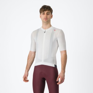 Castelli ESPRESSO Men Jersey White / Dark Grey | RJW-917254