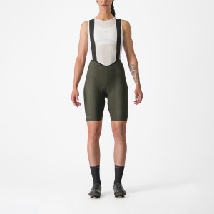 Castelli ESPRESSO W DT Women Bib Shorts Deep Green | BUZ-258076