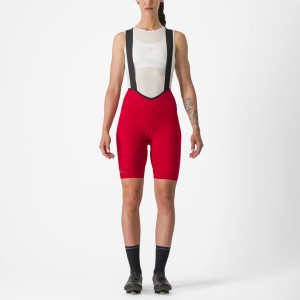 Castelli ESPRESSO W DT Women Bib Shorts Red | VJT-154607