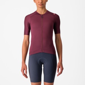 Castelli ESPRESSO W Women Jersey Deep Burgundy / Deep Burgundy | OQX-297108