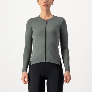 Castelli FLY LS W Women Jersey Grey | IEM-974102