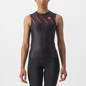 Castelli FREE 2 W TRI SINGLET Women Suits Black | LOR-987043