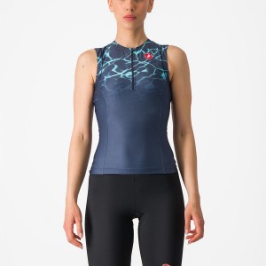 Castelli FREE 2 W TRI SINGLET Women Suits Blue / Light | JNH-580432