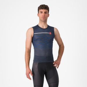 Castelli INSIDER SLEEVELESS Men Jersey Blue | NYA-659274