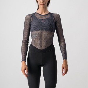 Castelli MIRACOLO W LONG SLEEVE Women Base Layer Grey | OTB-530942