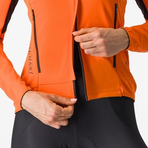 Castelli PERFETTO RoS 2 W Women Jackets Red Orange / Black | PIH-850941