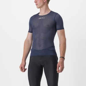 Castelli PRO MESH 2.0 SHORT SLEEVE Men Base Layer Blue | UZO-319574