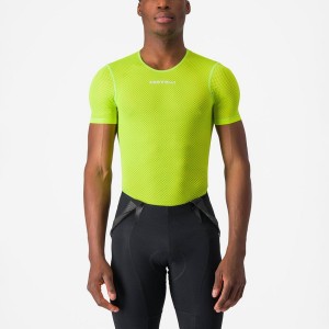 Castelli PRO MESH 2.0 SHORT SLEEVE Men Base Layer Light Green | DQN-528603