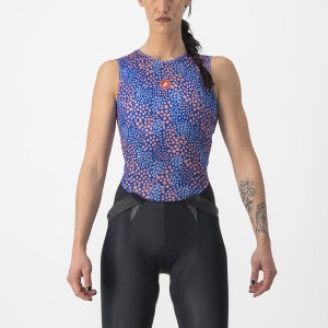 Castelli PRO MESH 4 W SLEEVELESS Women Base Layer Purple White | PFU-478956