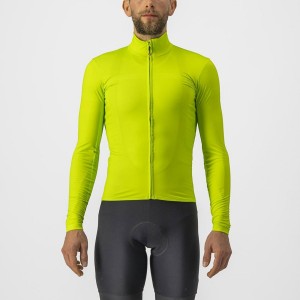 Castelli PRO THERMAL MID LS Men Jersey Light Green | OPN-367418