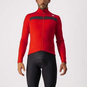 Castelli PURO 3 FZ Men Jersey Red / Black | HAQ-967480