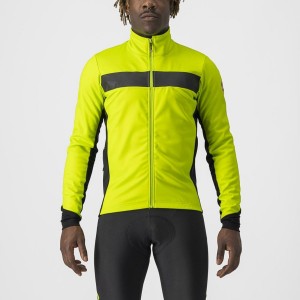 Castelli RADDOPPIA 3 Men Jackets Light Green / Black | YFW-783902