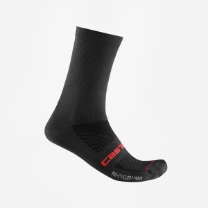 Castelli RE-CYCLE THERMAL 18 Men Socks Black | HVN-258793