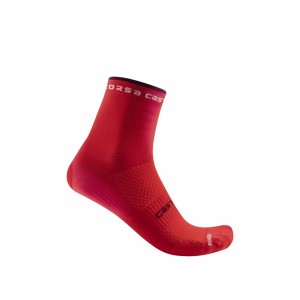 Castelli ROSSO CORSA W 11 Women Socks Red | IVK-568024