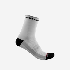 Castelli ROSSO CORSA W 11 Women Socks White / Black | AXK-096712