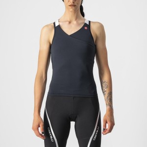 Castelli SOLARIS TOP Women Jersey Black / White | STY-745206