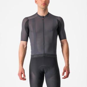 Castelli SUPERLEGGERA 3 Men Jersey Dark Grey | TAL-418609