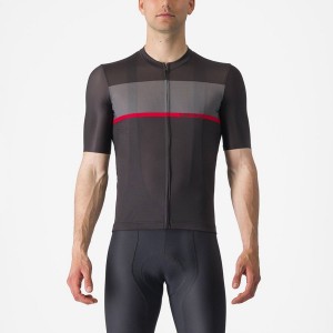 Castelli TRADIZIONE Men Jersey Black / Dark Grey / Red | EUM-308741