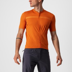 Castelli UNLIMITED ALLROAD Men Jersey Orange Red | GRX-675908