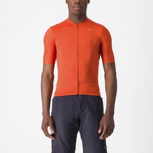 Castelli UNLIMITED ENTRATA 2 Men Jersey Orange Red / Grey | LRP-968354