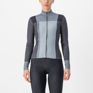 Castelli UNLIMITED W THERMAL Women Jersey Black / Grey | QEN-842756