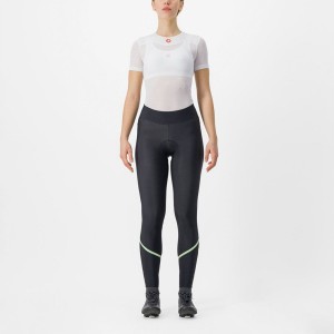 Castelli VELOCISSIMA THERMAL Women Leggings Black / Mint / Black | EKU-698713