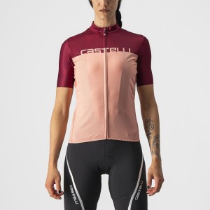 Castelli VELOCISSIMA Women Jersey Pink / Burgundy | EKS-725039