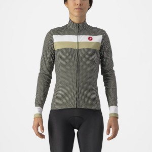 Castelli VOLARE LS Women Jersey Green / White / Green | UXE-082314