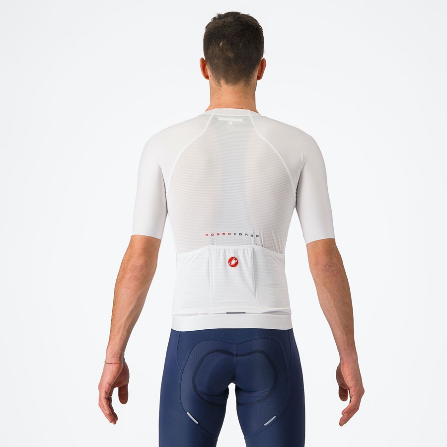 Castelli AERO RACE 7.0 Men Jersey White | WOV-923746