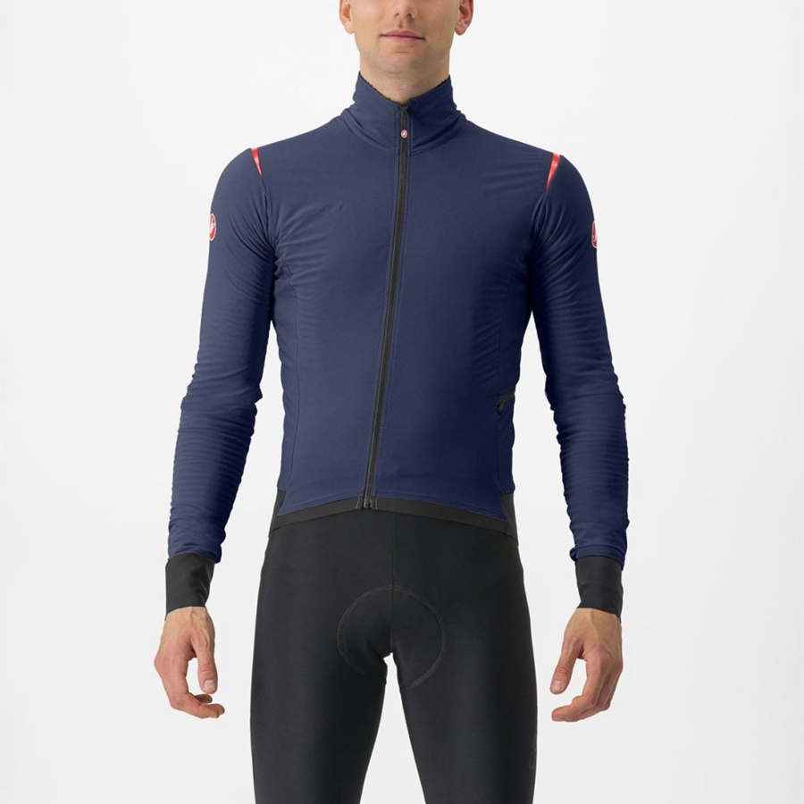 Castelli ALPHA FLIGHT ROS Men Jackets Blue / Red | ZCS-417832