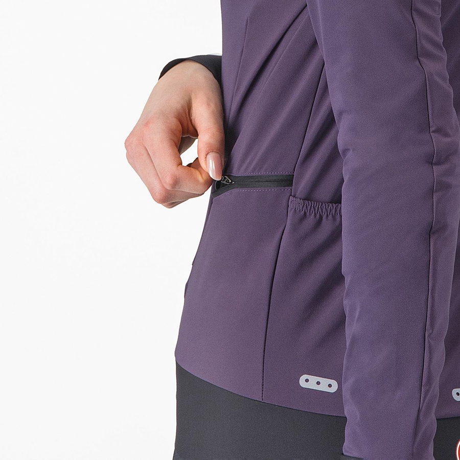 Castelli ALPHA FLIGHT ROS W Women Jackets Purple | QID-742581