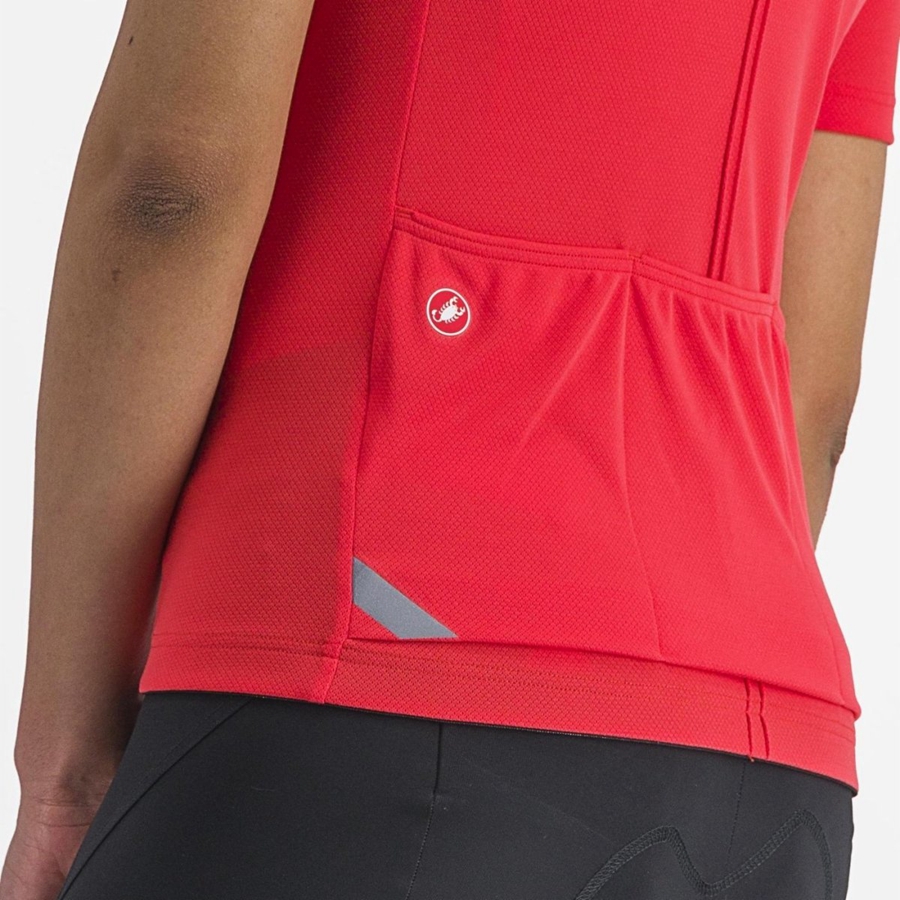 Castelli ANIMA 4 Women Jersey Red | KXB-512093