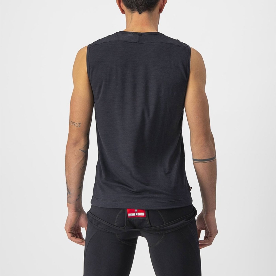 Castelli BANDITO WOOL SLEEVELESS Men Base Layer Black | KYC-135490